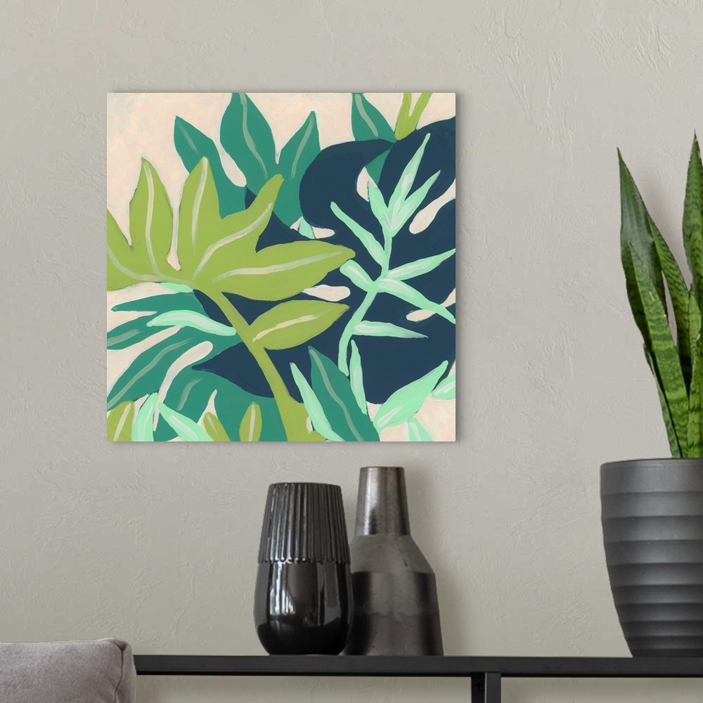A modern room featuring Island Fronds I