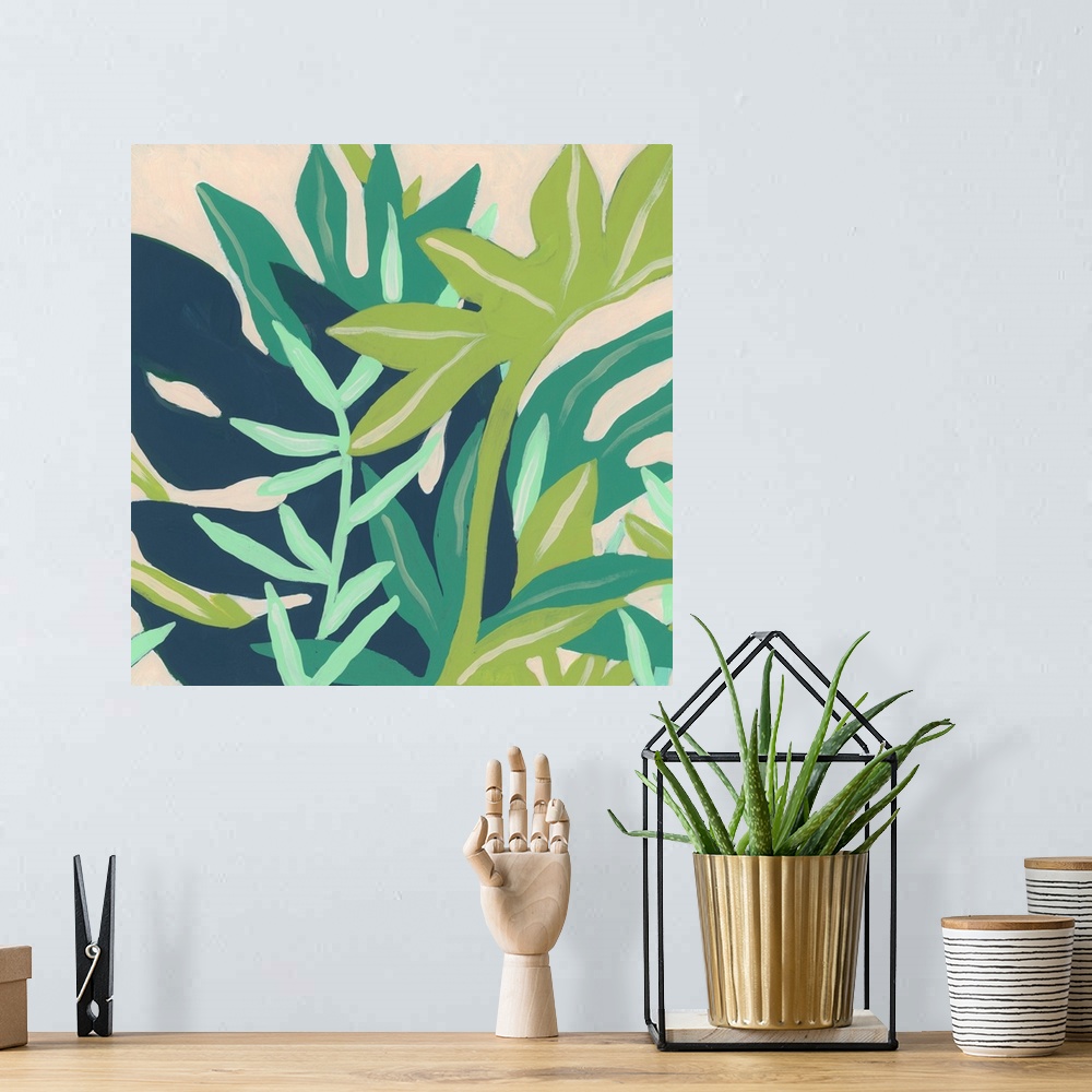 A bohemian room featuring Island Fronds II