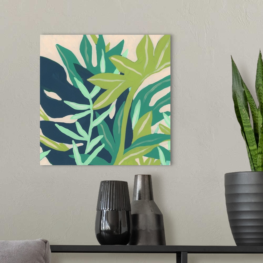 A modern room featuring Island Fronds II