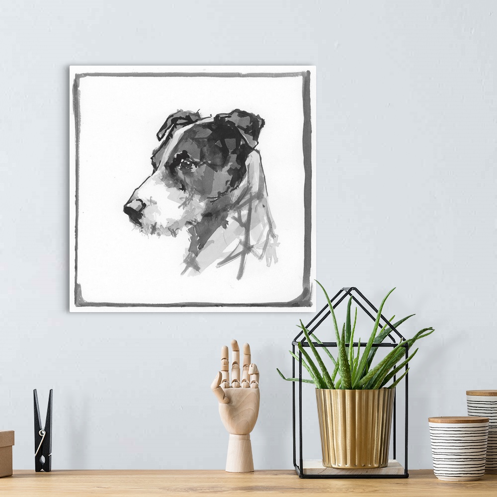 A bohemian room featuring Jack Russell Terrier
