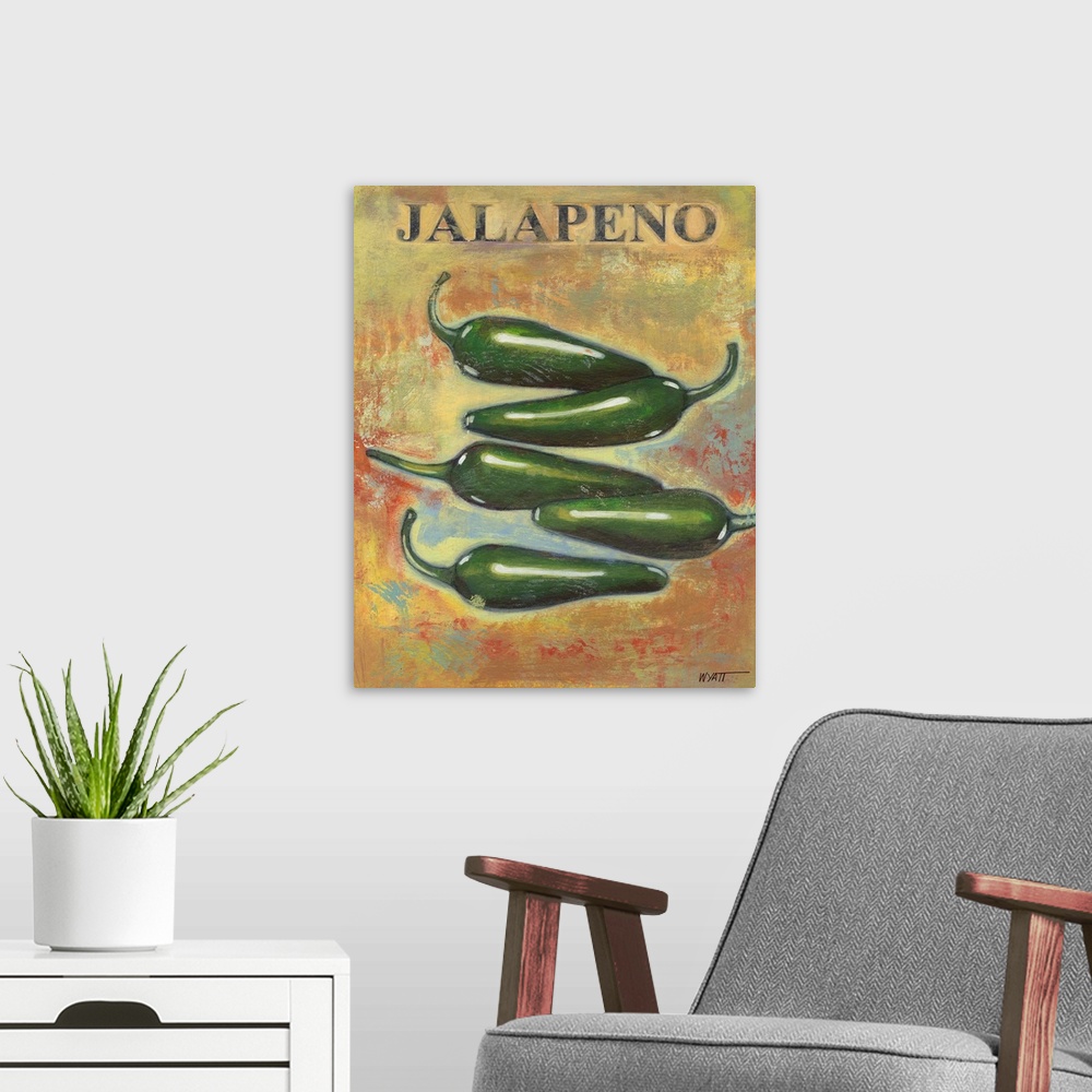 A modern room featuring Jalapeno