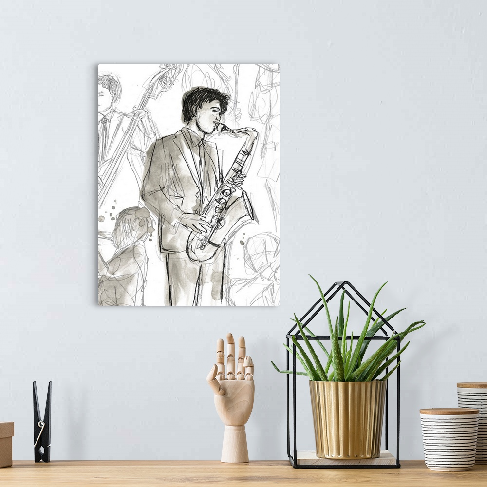 A bohemian room featuring Jazz Sketchbook I