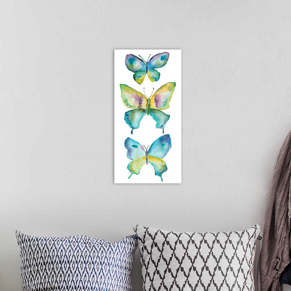 A bohemian room featuring Jeweled Butterflies IV