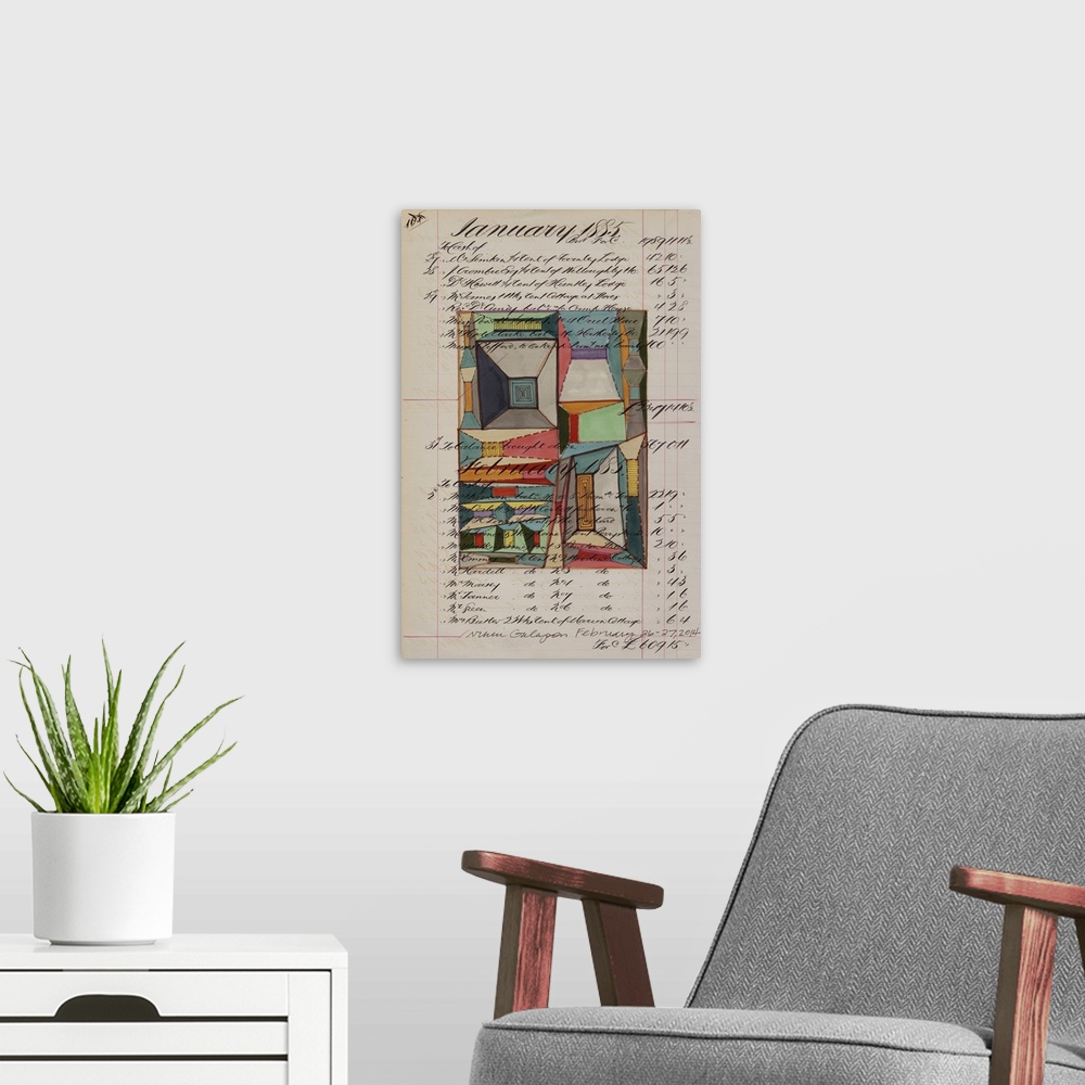A modern room featuring Journal Sketches VII