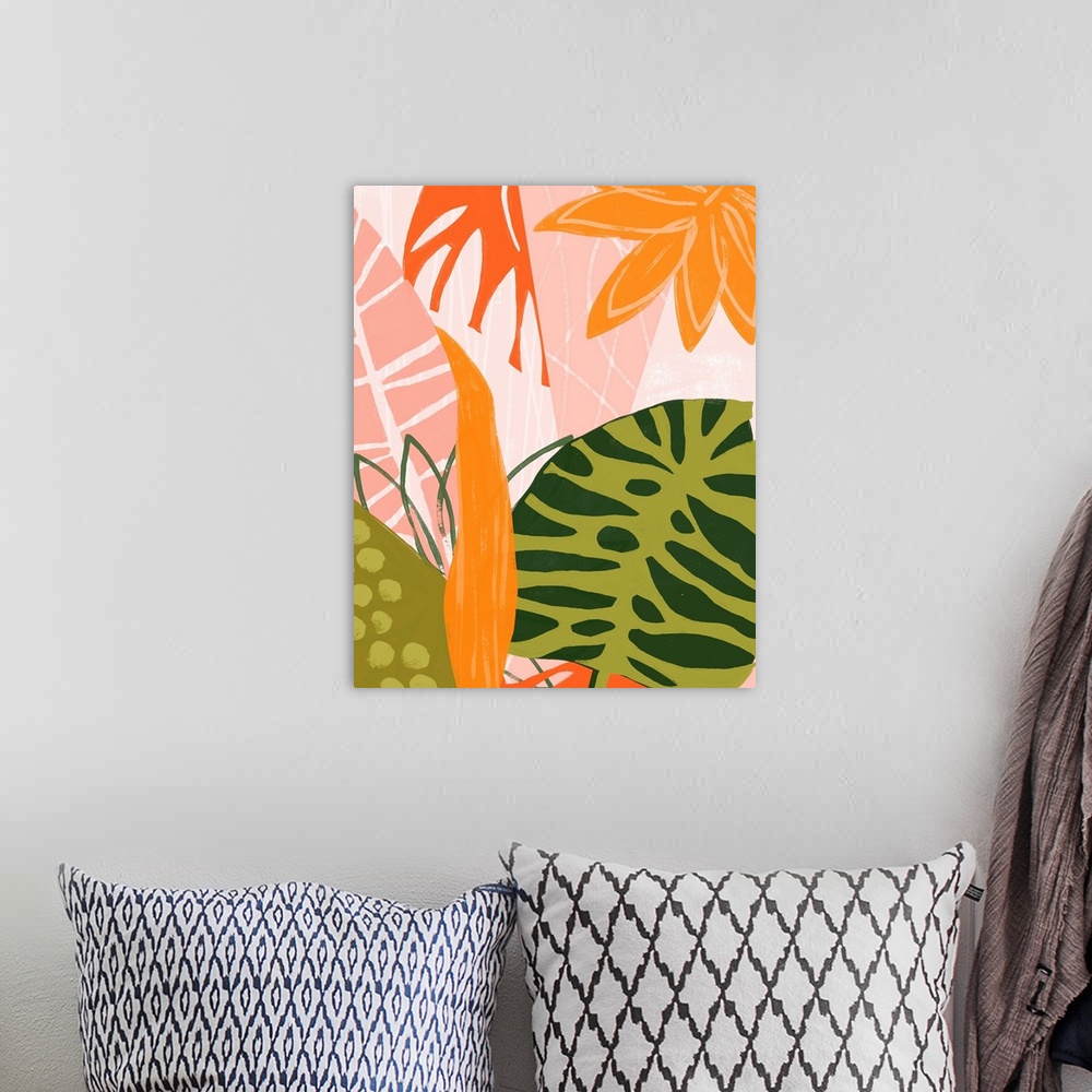 A bohemian room featuring Jungle Collage II