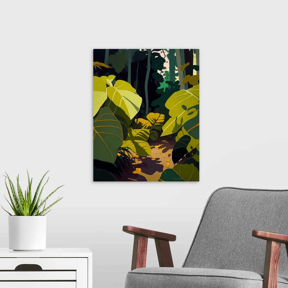 A modern room featuring Jungle Days