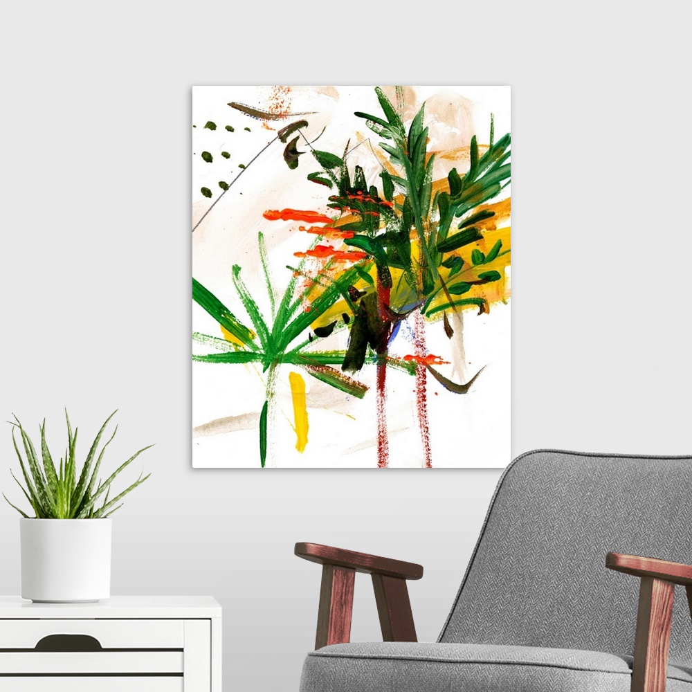 A modern room featuring Jungle in My Heart I