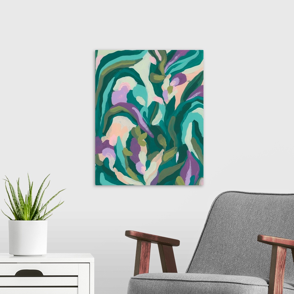 A modern room featuring Jungle Wave I
