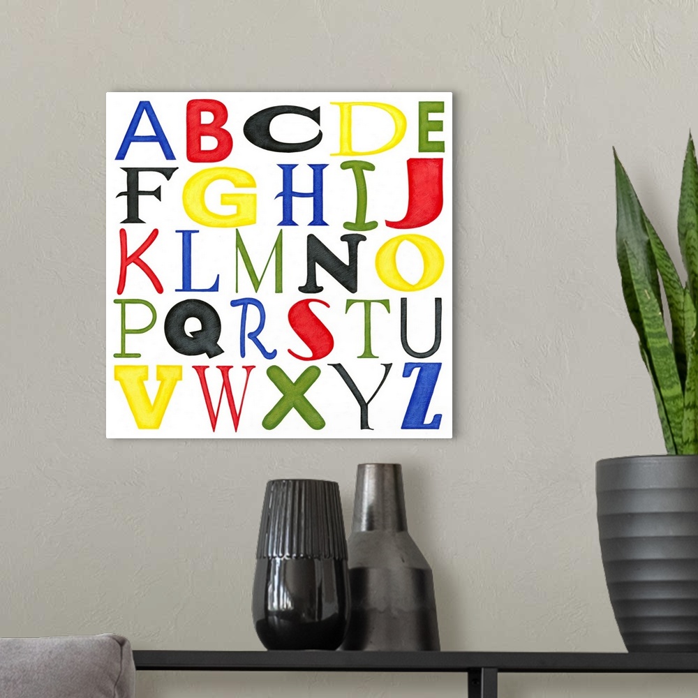 A modern room featuring Kid's Room Letters