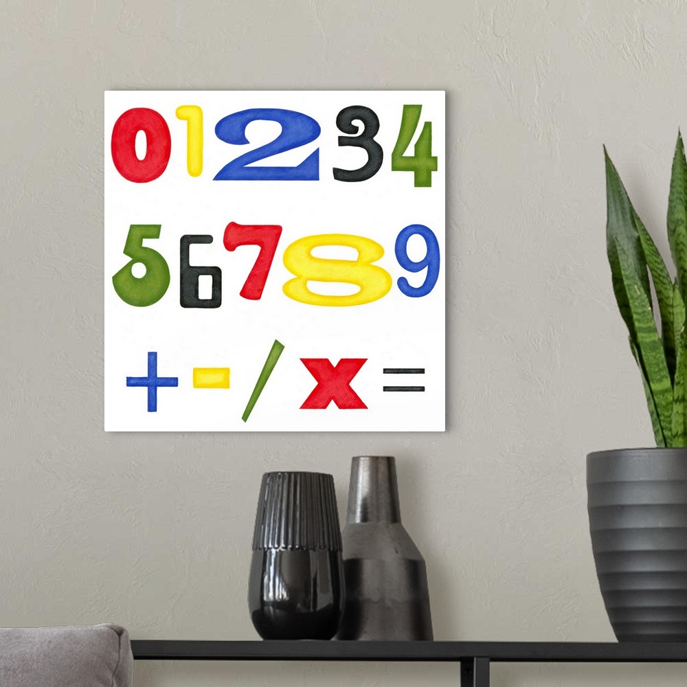 A modern room featuring Kid's Room Numbers