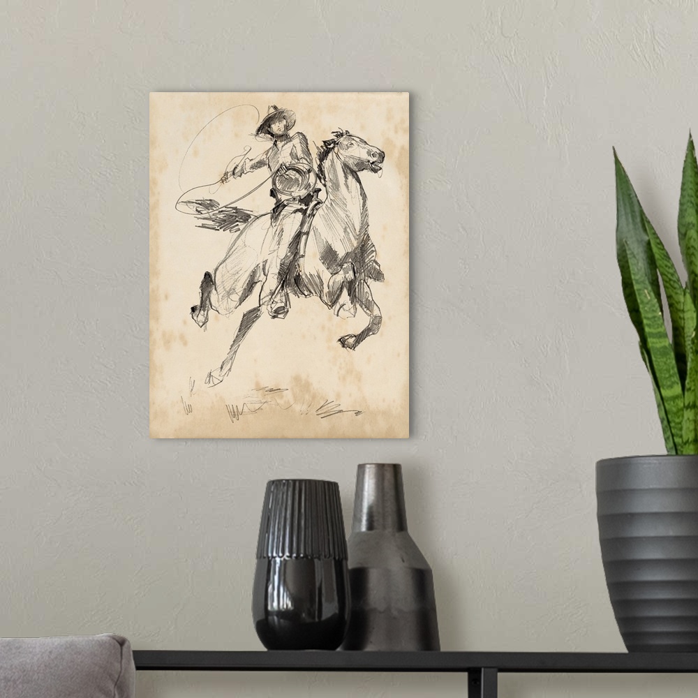 A modern room featuring King Of The Rodeo I