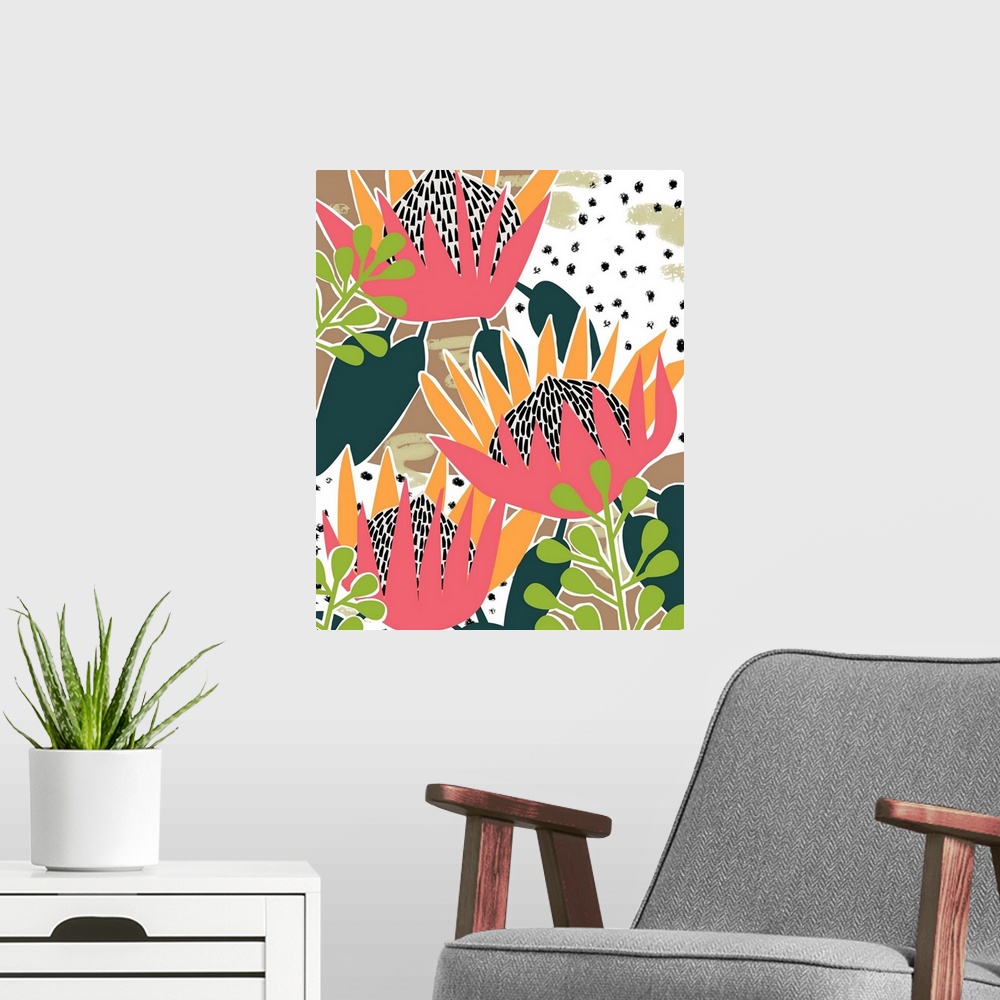 A modern room featuring King Protea II