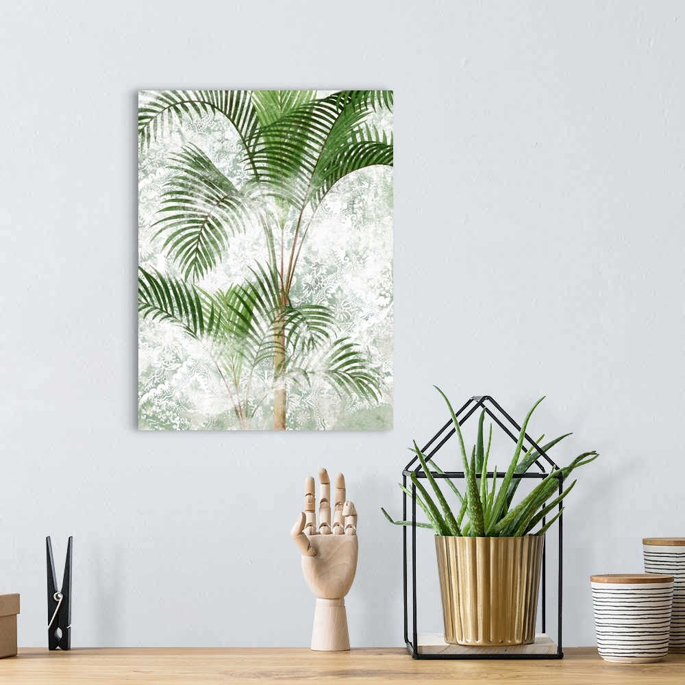 A bohemian room featuring Lace Palms I