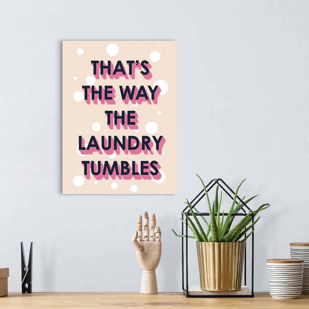 A bohemian room featuring Laundry Typography II