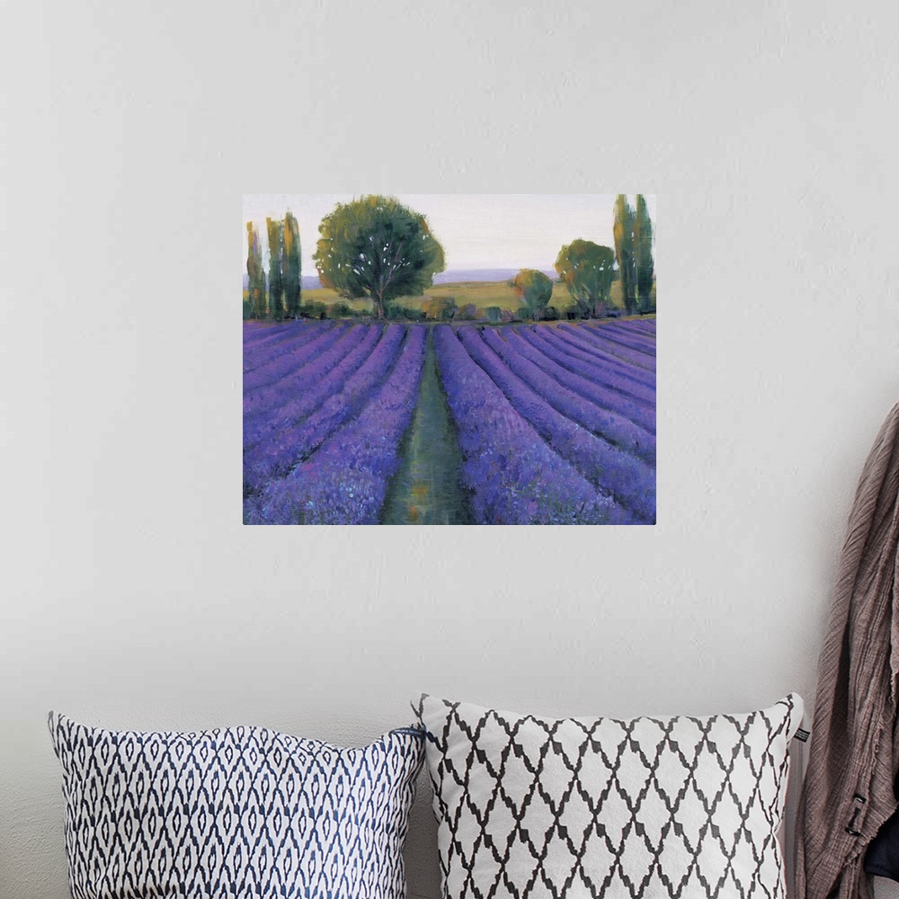 A bohemian room featuring Lavender Field II