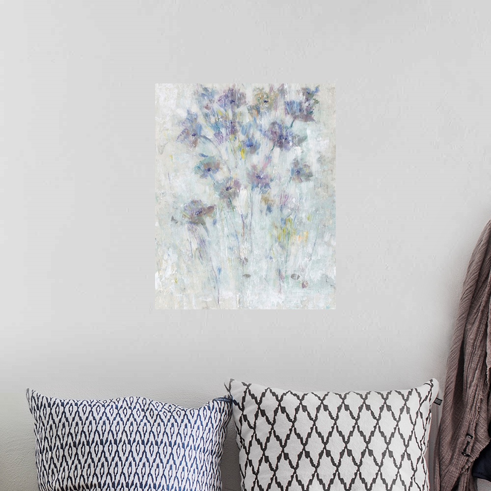 A bohemian room featuring Lavender Floral Fresco II