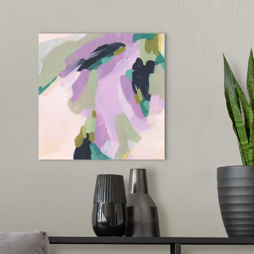 A modern room featuring Lavender Swirl II