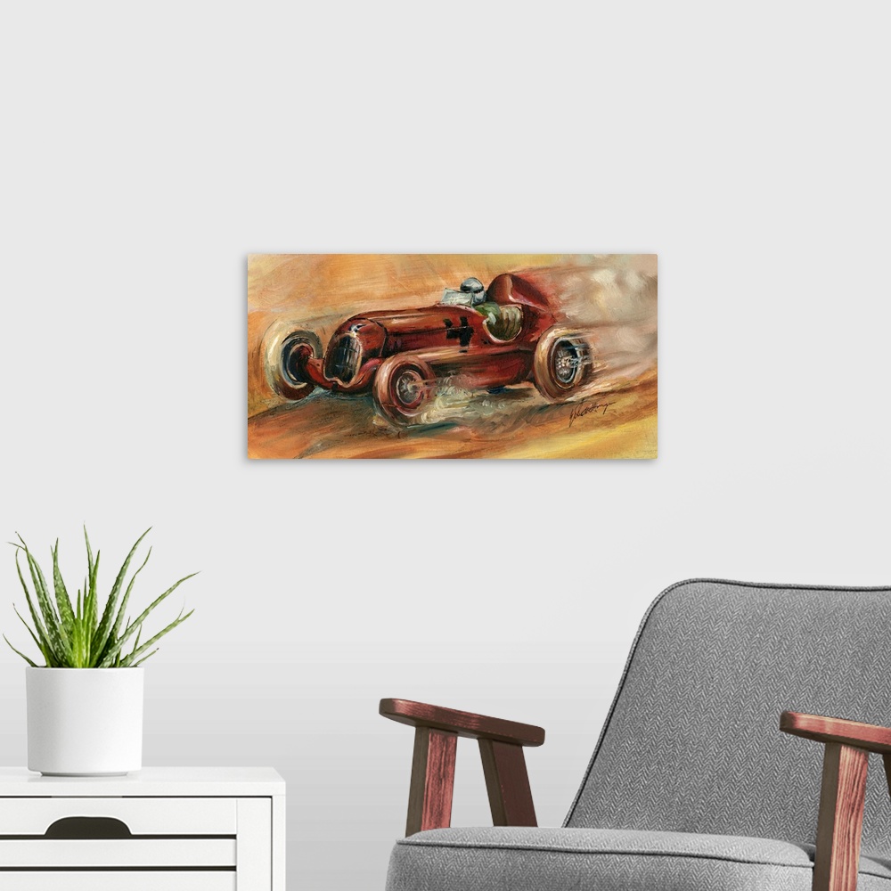 A modern room featuring Le Mans 1935