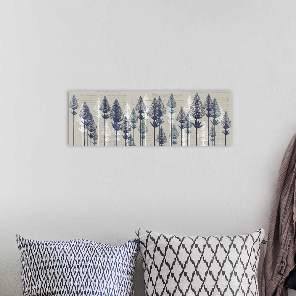 A bohemian room featuring Leafy Pines, Midnight