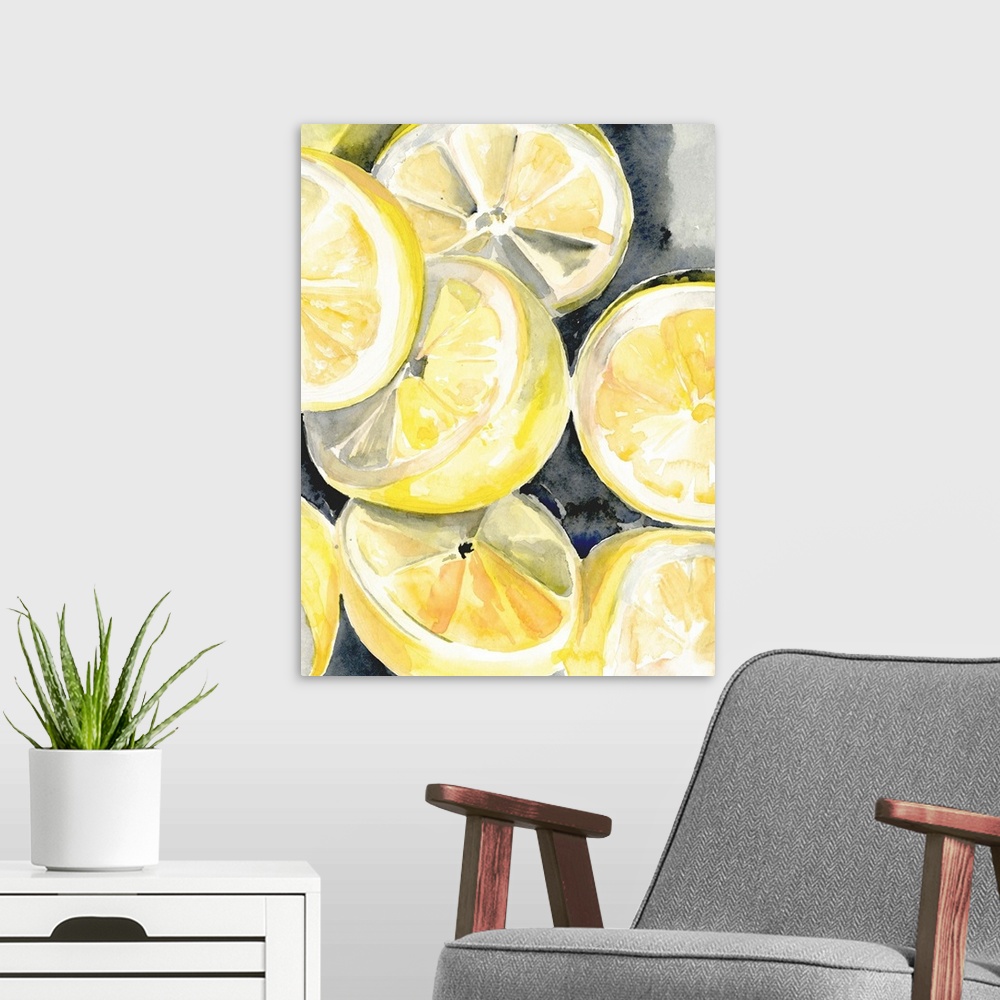 A modern room featuring Lemon Slices I