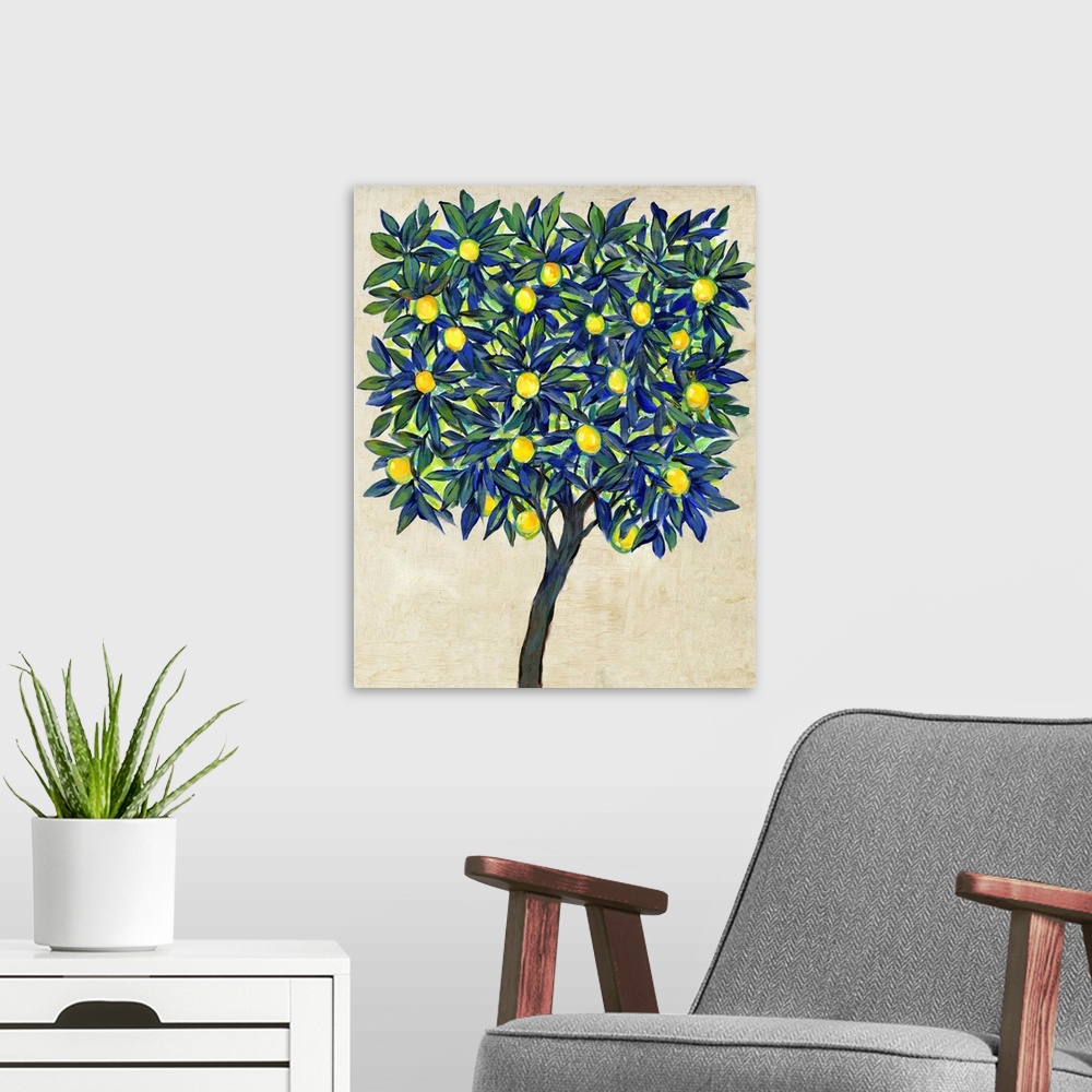 A modern room featuring Lemon Tree Composition II