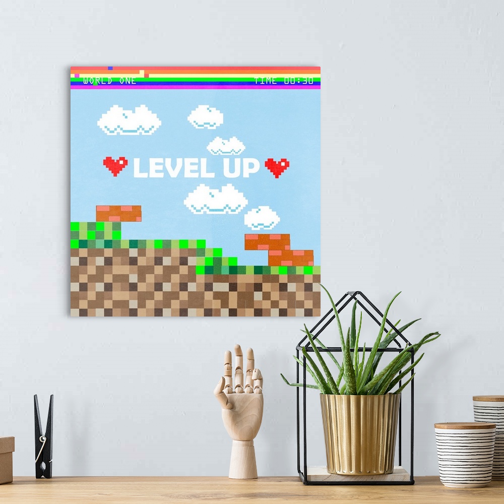 A bohemian room featuring Level Up I