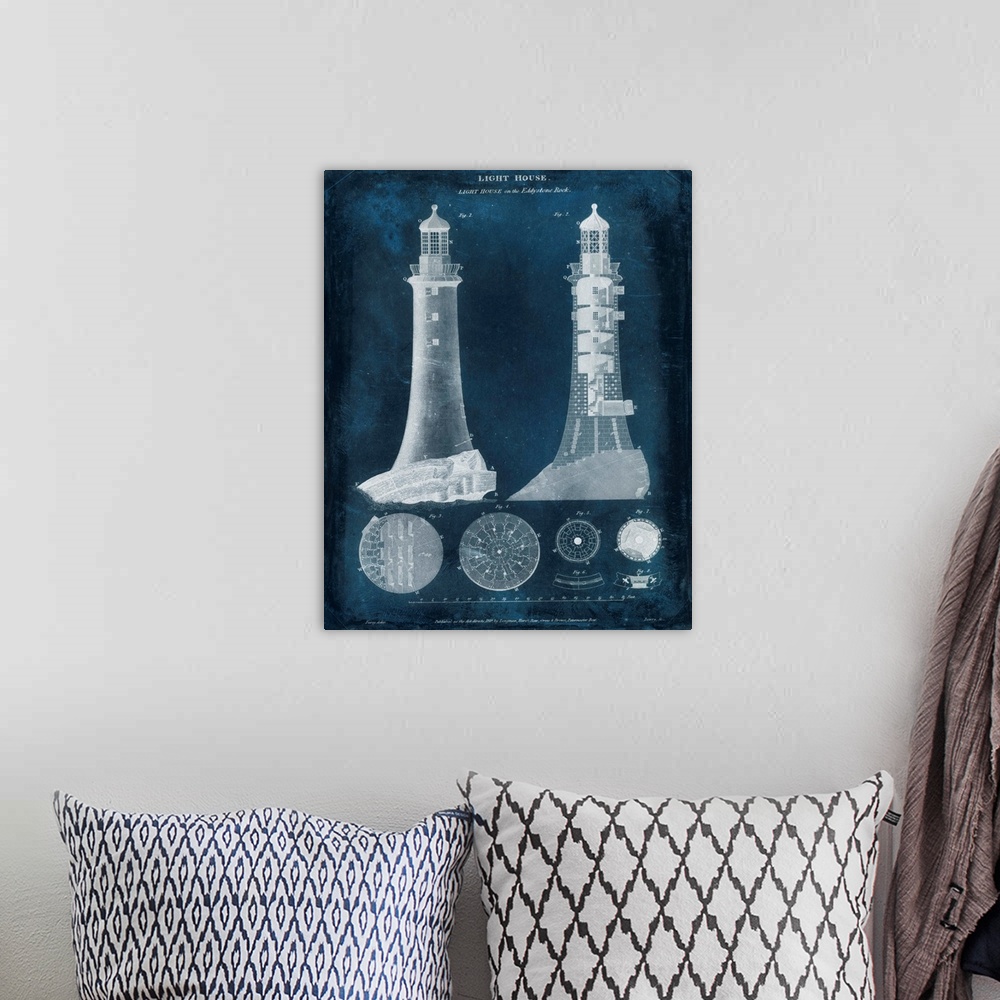 A bohemian room featuring Lighthouse Blueprint