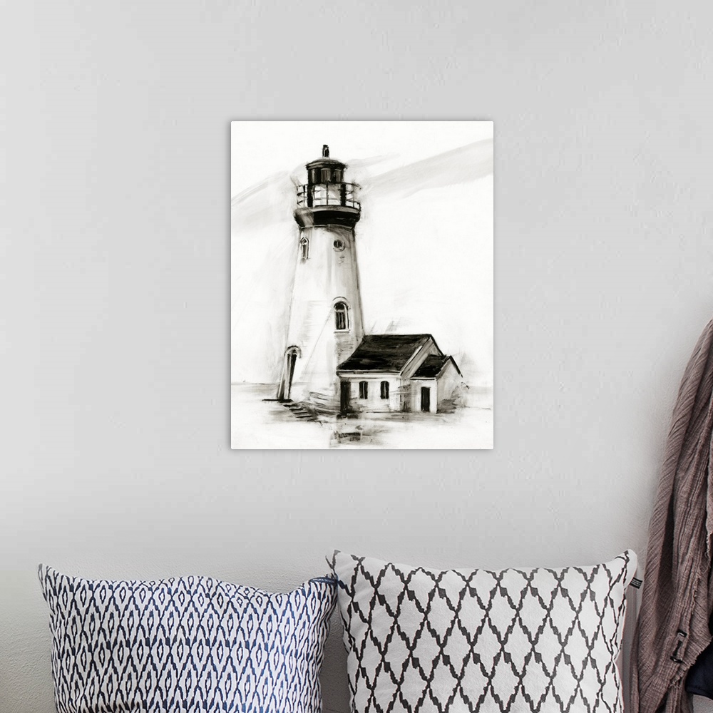 A bohemian room featuring Lighthouse Study I