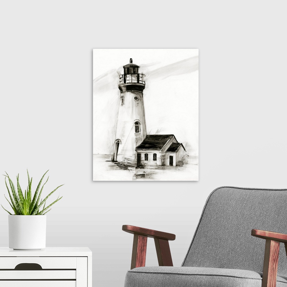 A modern room featuring Lighthouse Study I