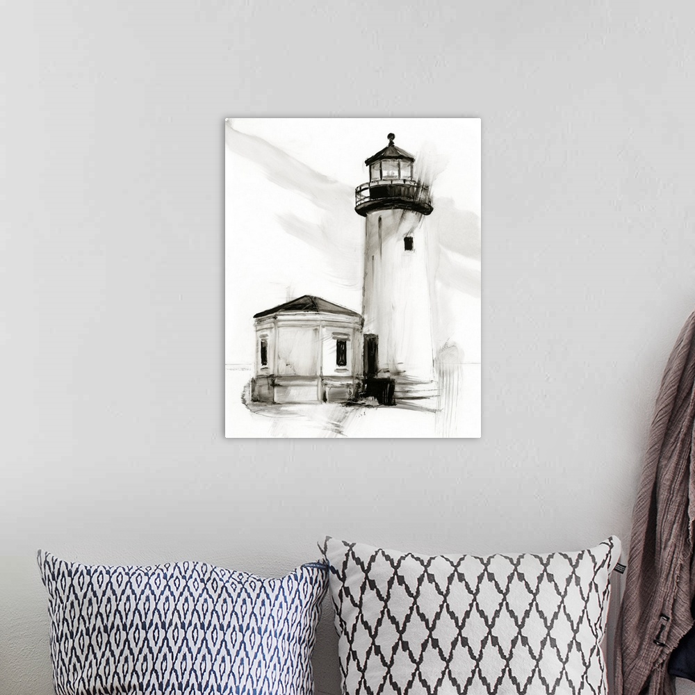 A bohemian room featuring Lighthouse Study II