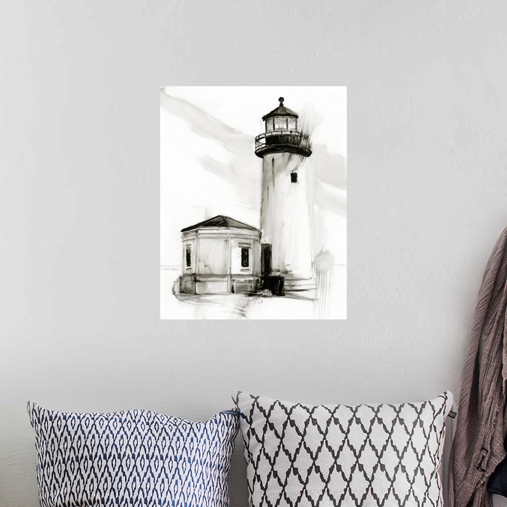 A bohemian room featuring Lighthouse Study II