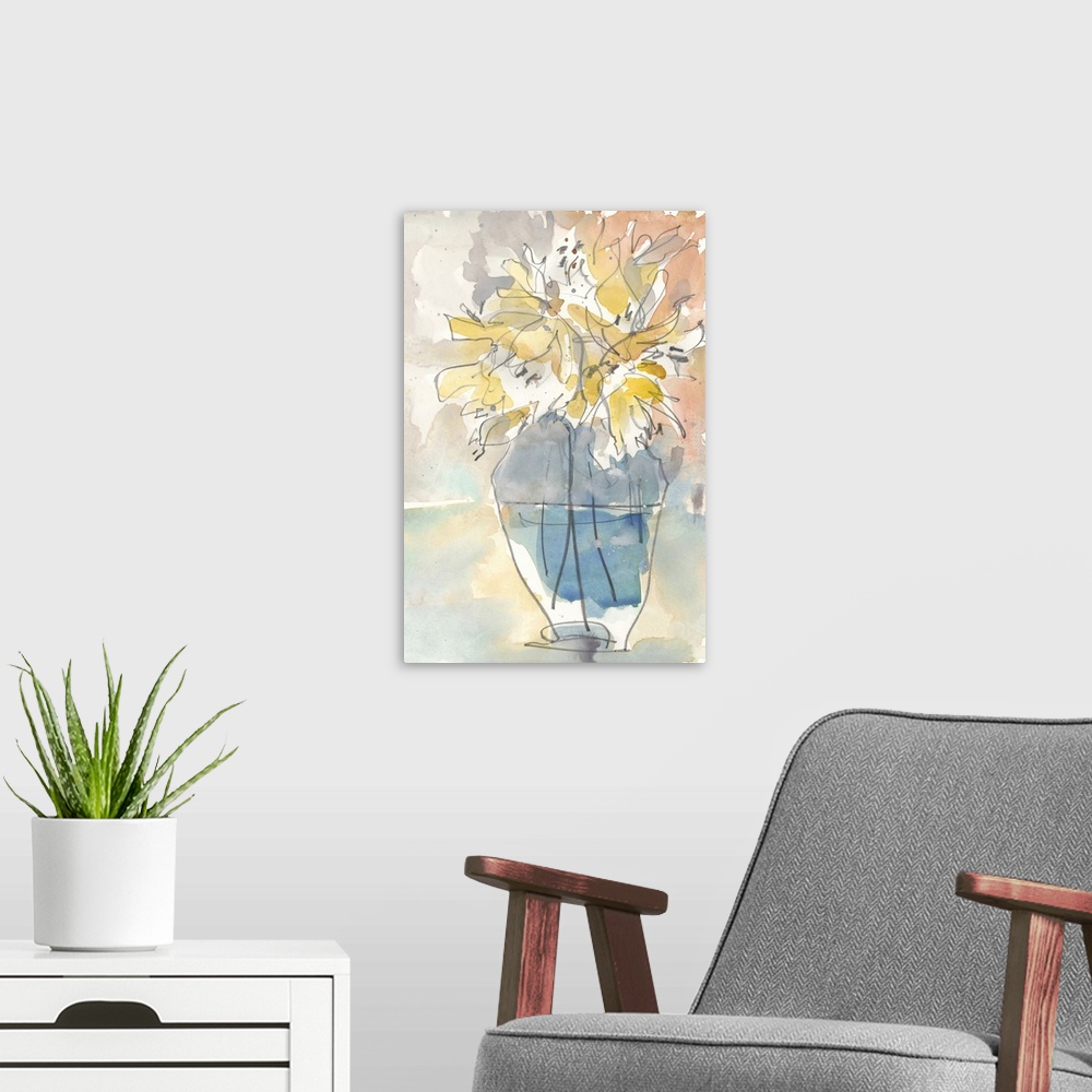 A modern room featuring Lilium in Vase I