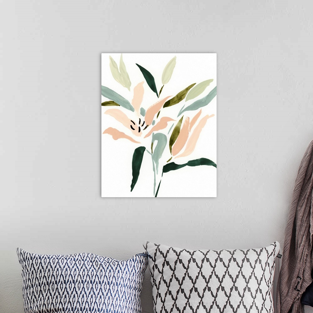 A bohemian room featuring Lily Abstracted II