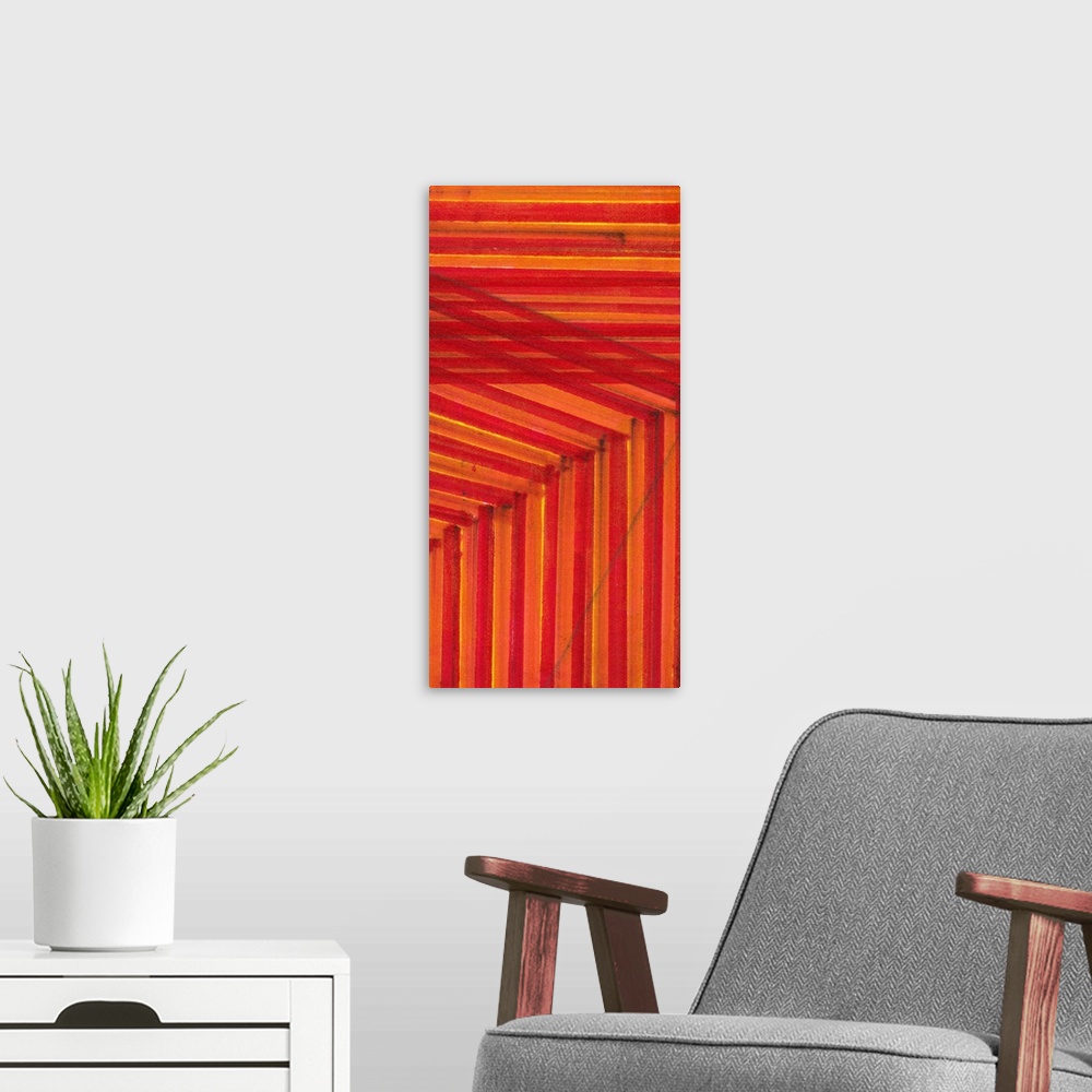 A modern room featuring Line Study Orange