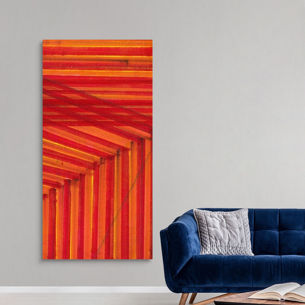 A modern room featuring Line Study Orange