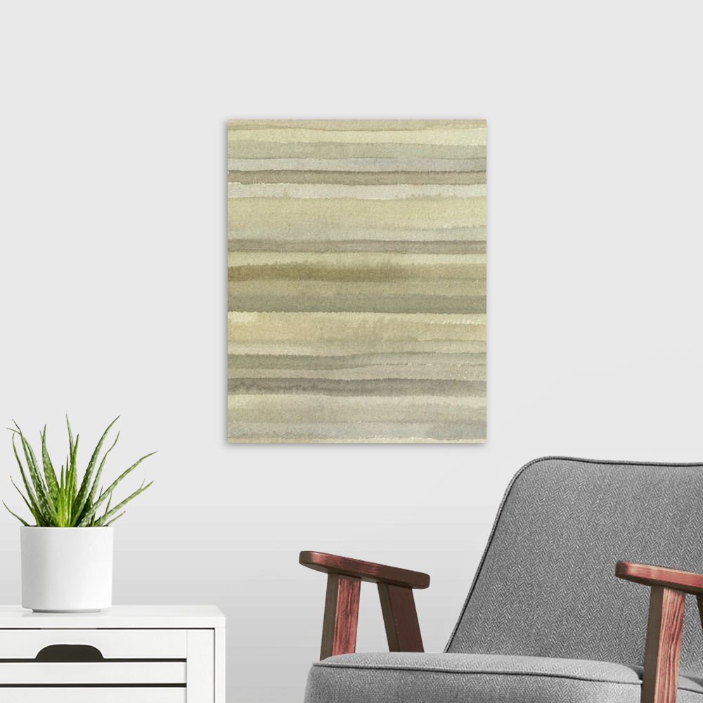 A modern room featuring Lines In Neutral I