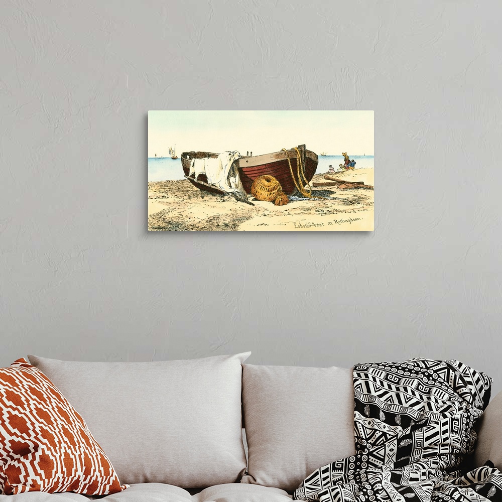 A bohemian room featuring Lobster Boat