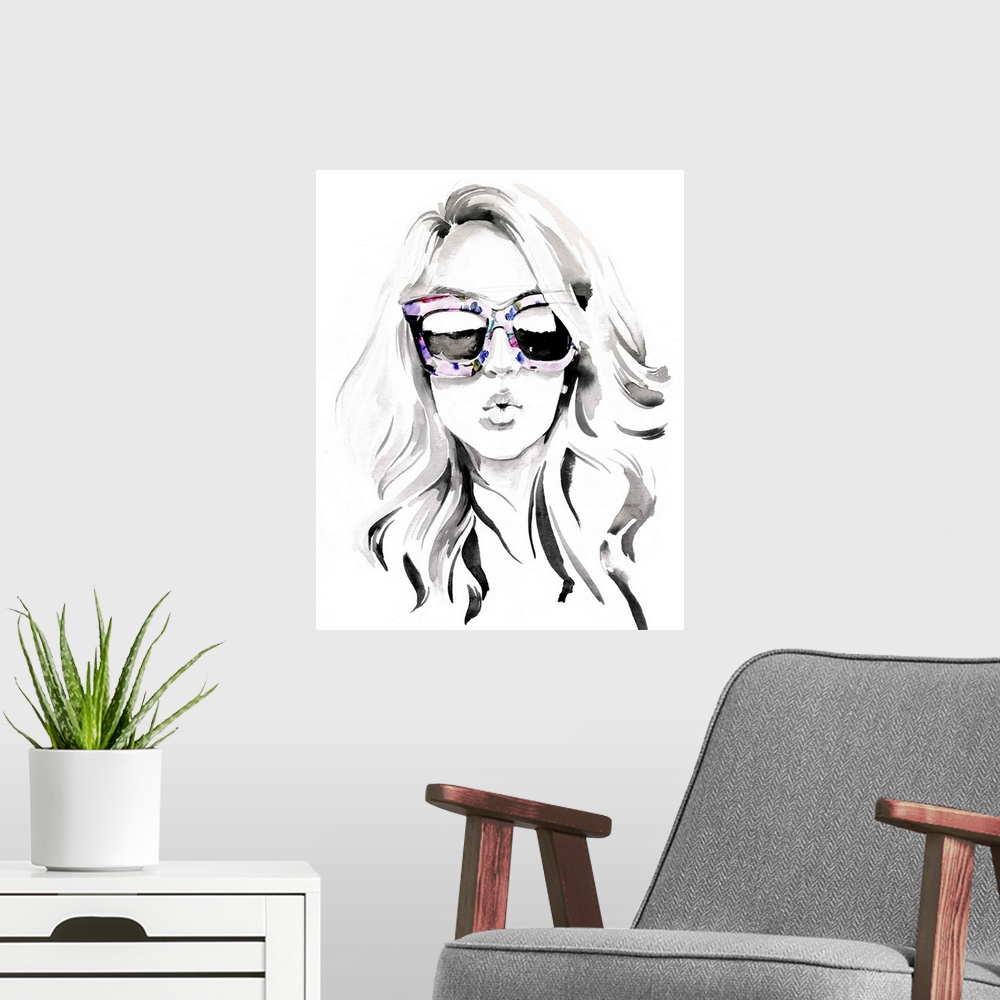 A modern room featuring Look Into The Sun (Glasses) I