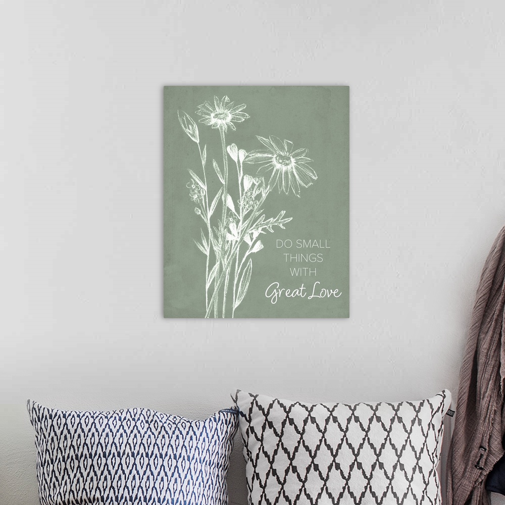 A bohemian room featuring Lovely Wildflower Quotes II