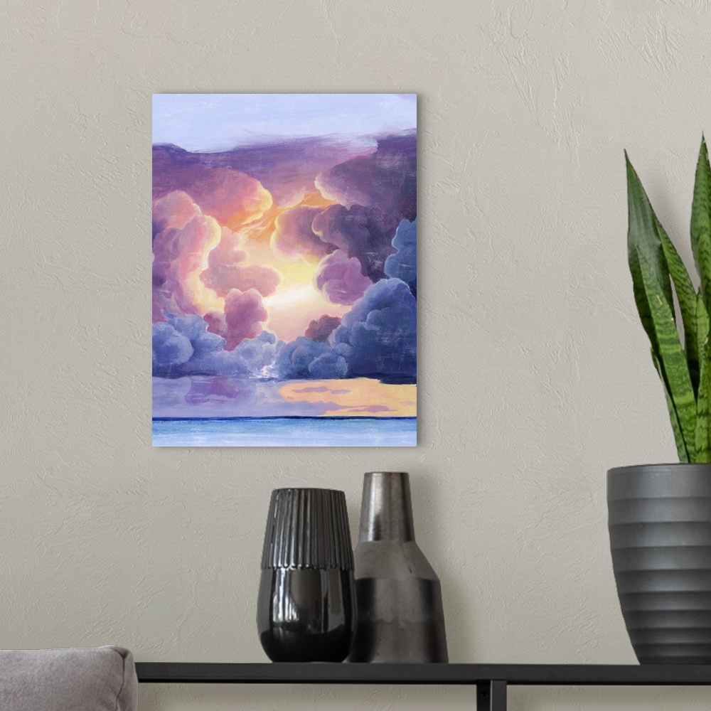 A modern room featuring Magnificent Sky II