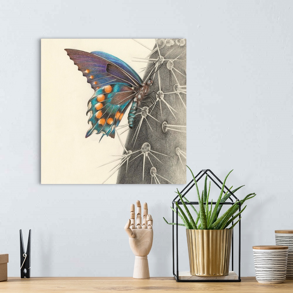 A bohemian room featuring Majestic Butterfly I