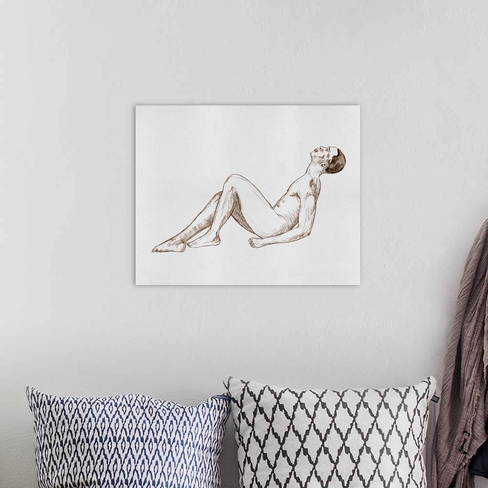 A bohemian room featuring Male Body Sketch IV