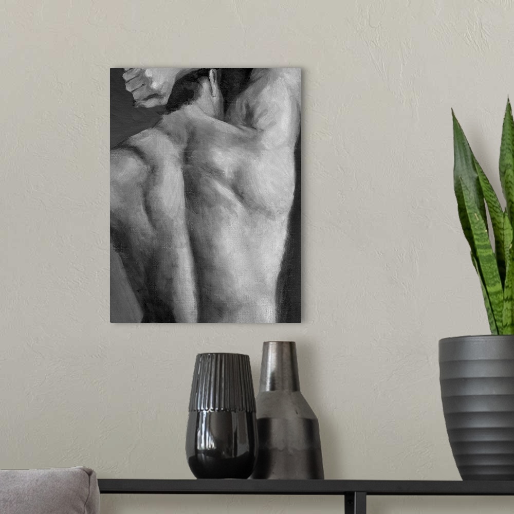 A modern room featuring Male Nude II