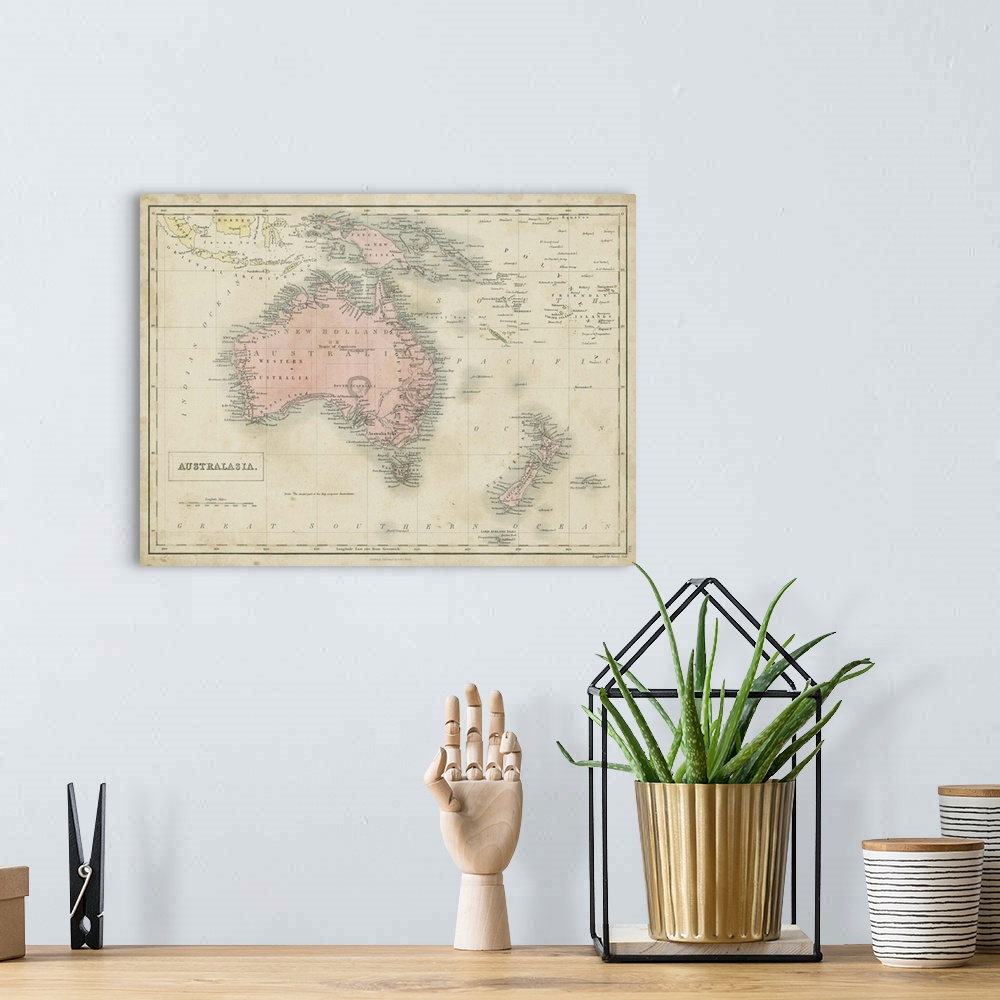 A bohemian room featuring Map of Australia