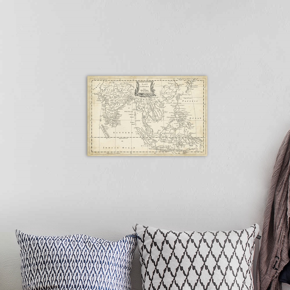 A bohemian room featuring Map of East Indies