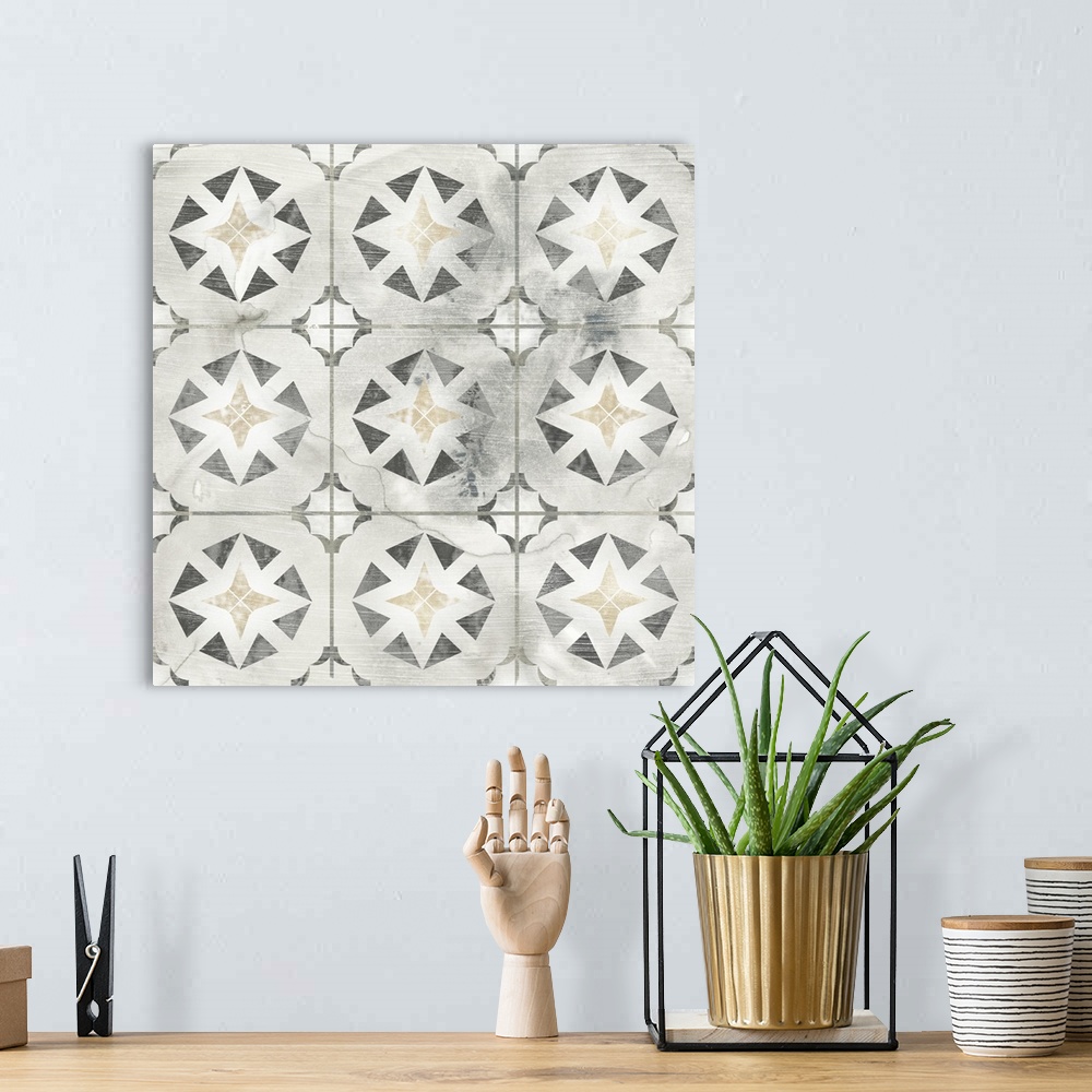 A bohemian room featuring Marble Tile Design II