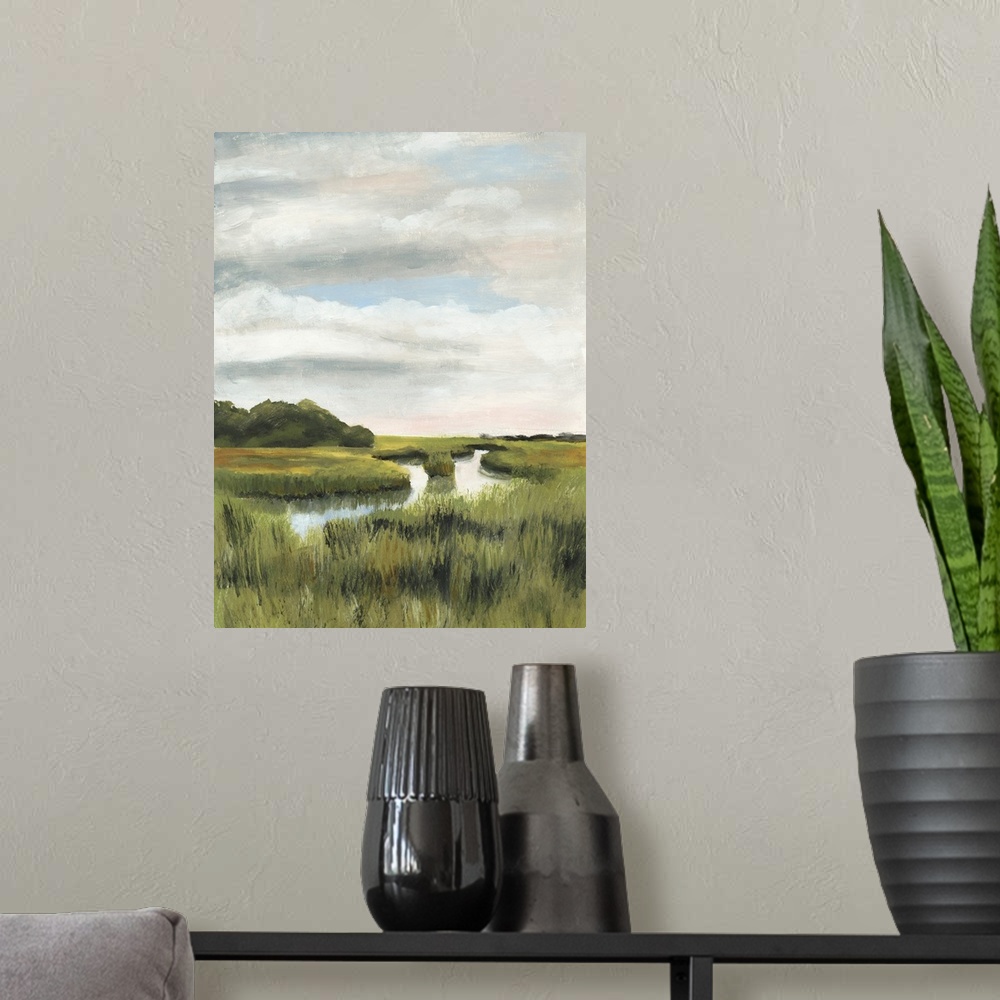 A modern room featuring Marsh Landscapes I