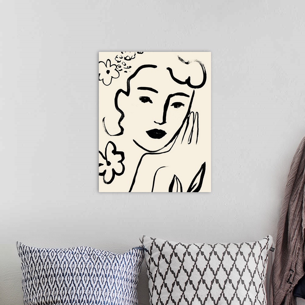 A bohemian room featuring Matisse's Muse Portrait II