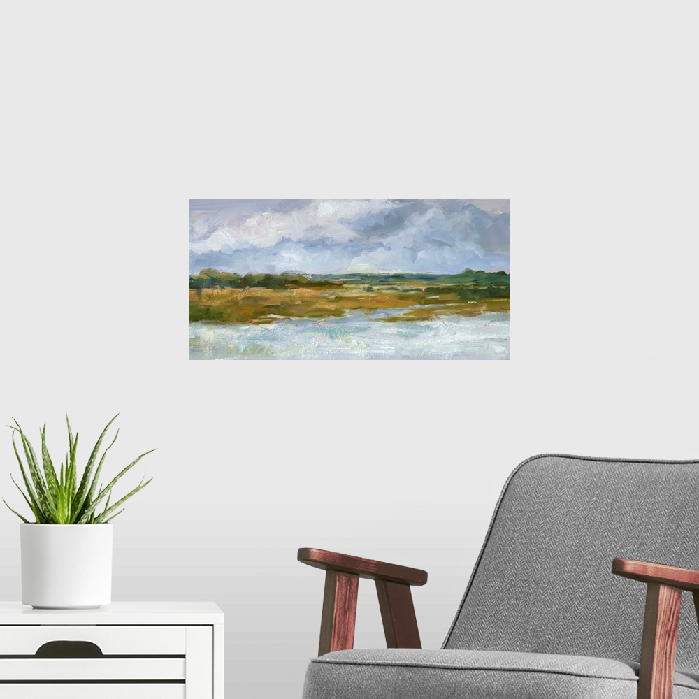 A modern room featuring May Skies I