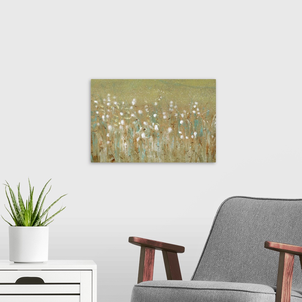 A modern room featuring Meadow Blossoms II